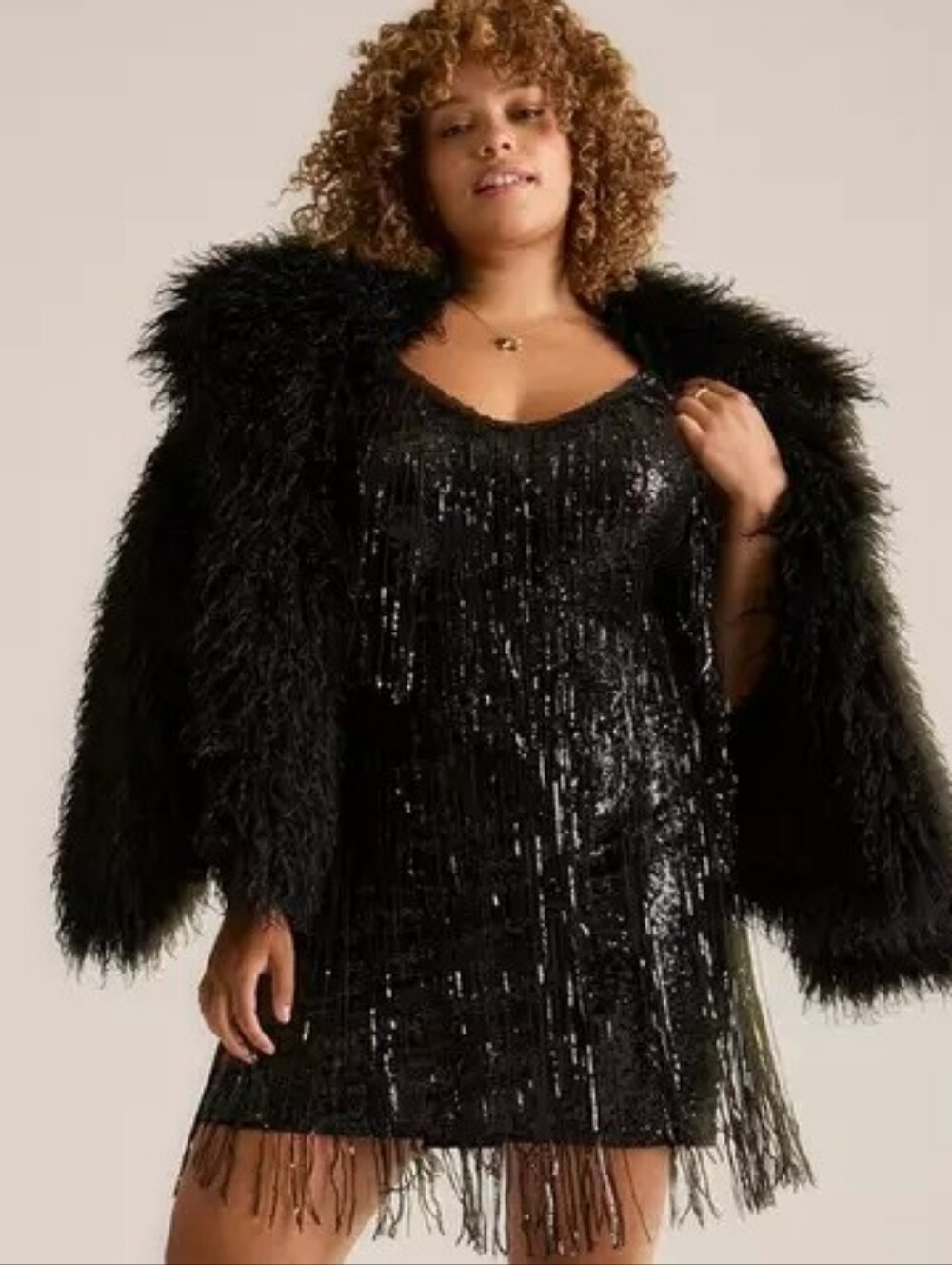 Torrid Festi Sequin Fringe Mini Dress, Size 2, plus size
